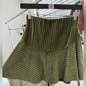 FP velvet green skirt